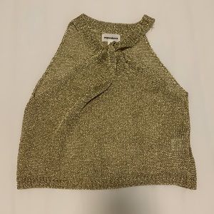 Super down Mariana Halter Top Gold